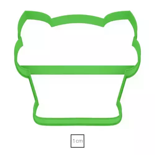Cupcake cat cookie cutter for professional
