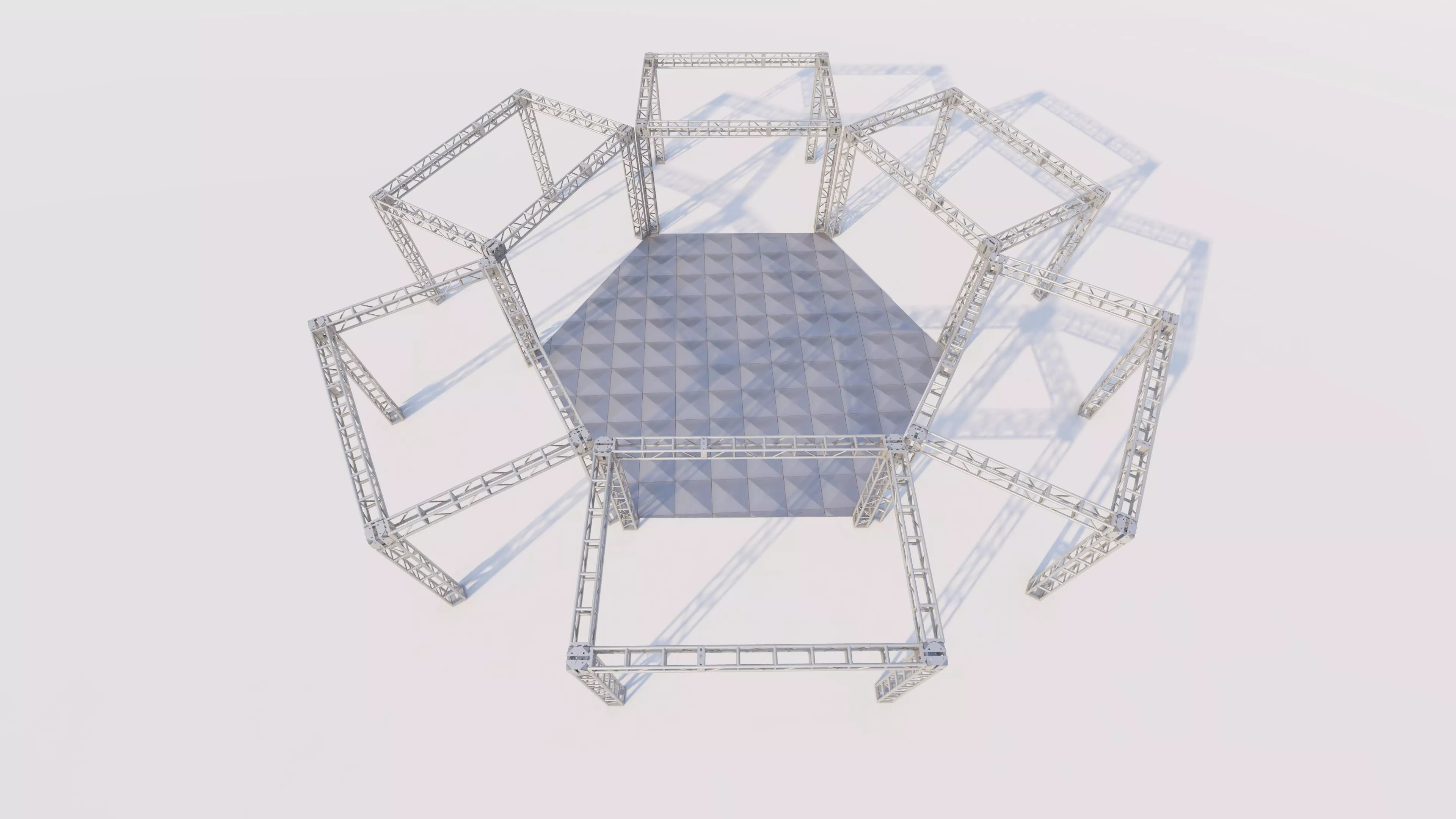 Prefabricated scarfel structure-Layher Structure Pavilion 3D model