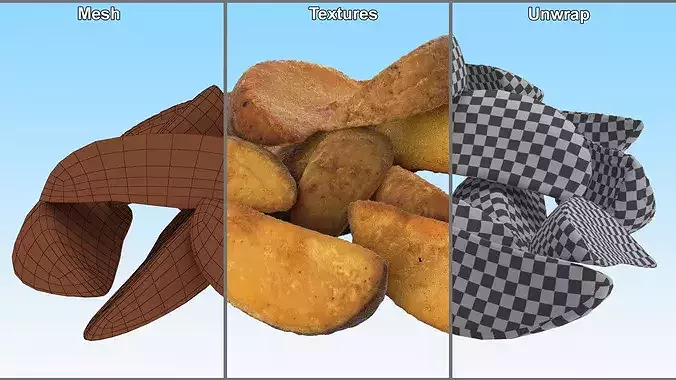 Country Fries 3D model 5
