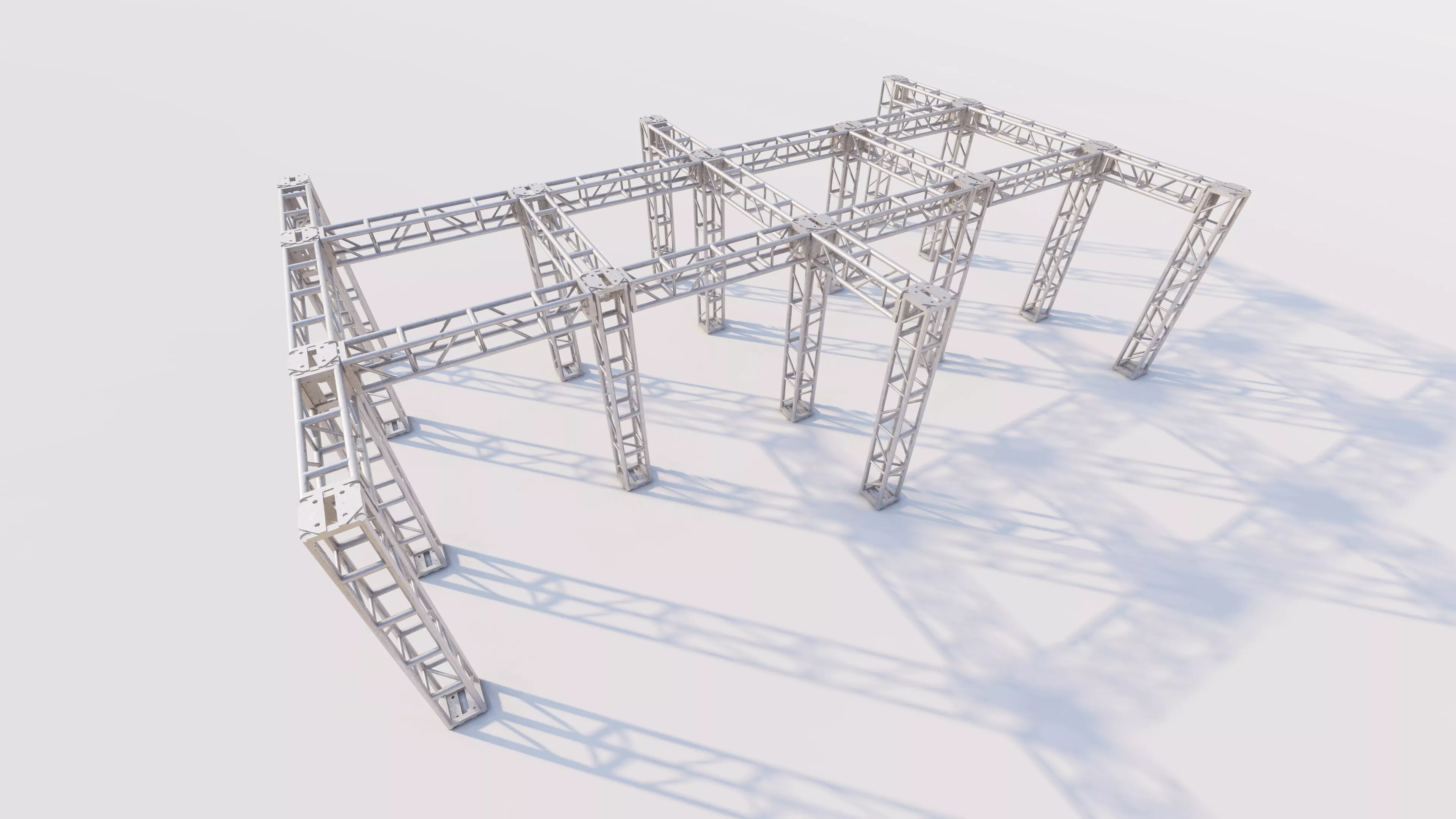 Prefabricated scarfel structure-Layher Structure Pavilion 3D model
