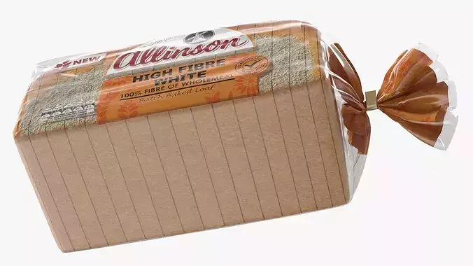 Allinson White Loaf High Fibre Sliced 3D model 5