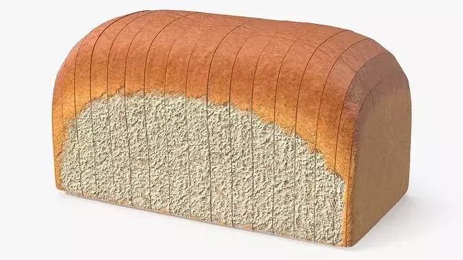 Allinson White Loaf High Fibre Sliced 3D model 7