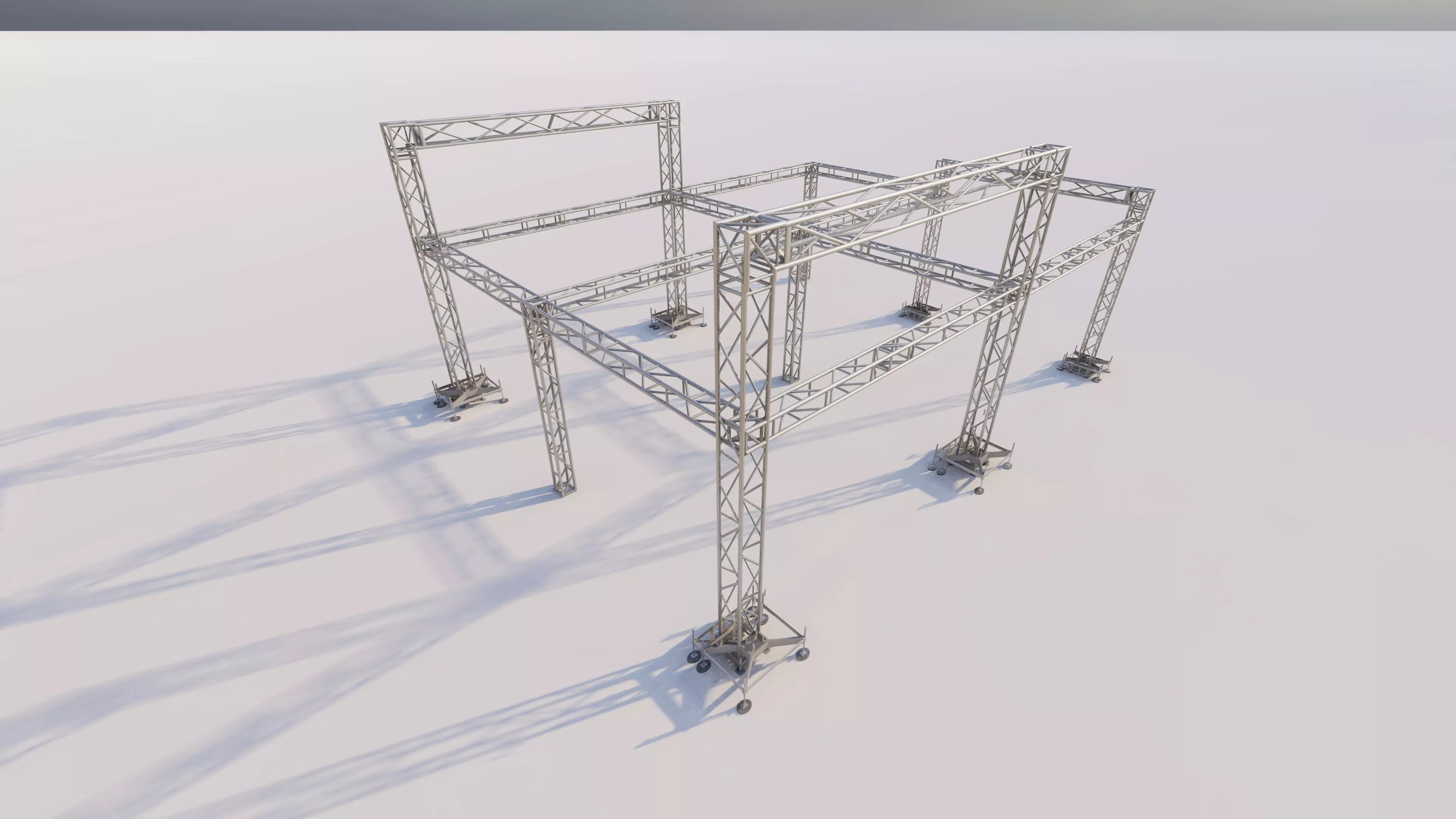 Prefabricated scarfel structure-Layher Structure Pavilion 3D model