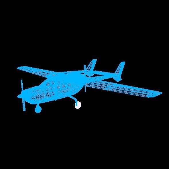 Cessna Skymaster propeller aircraft 3D model_7