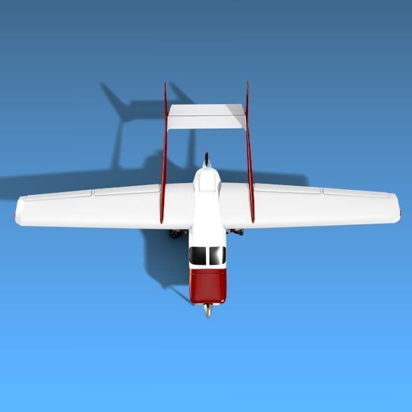 Cessna Skymaster propeller aircraft 3D model_2