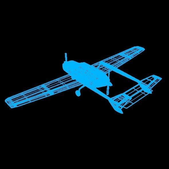 Cessna Skymaster propeller aircraft 3D model_8