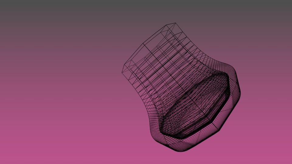 Ceramics porcelain bulbous vase 3D print model_2