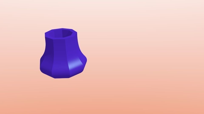 Ceramics porcelain bulbous vase 3D print model