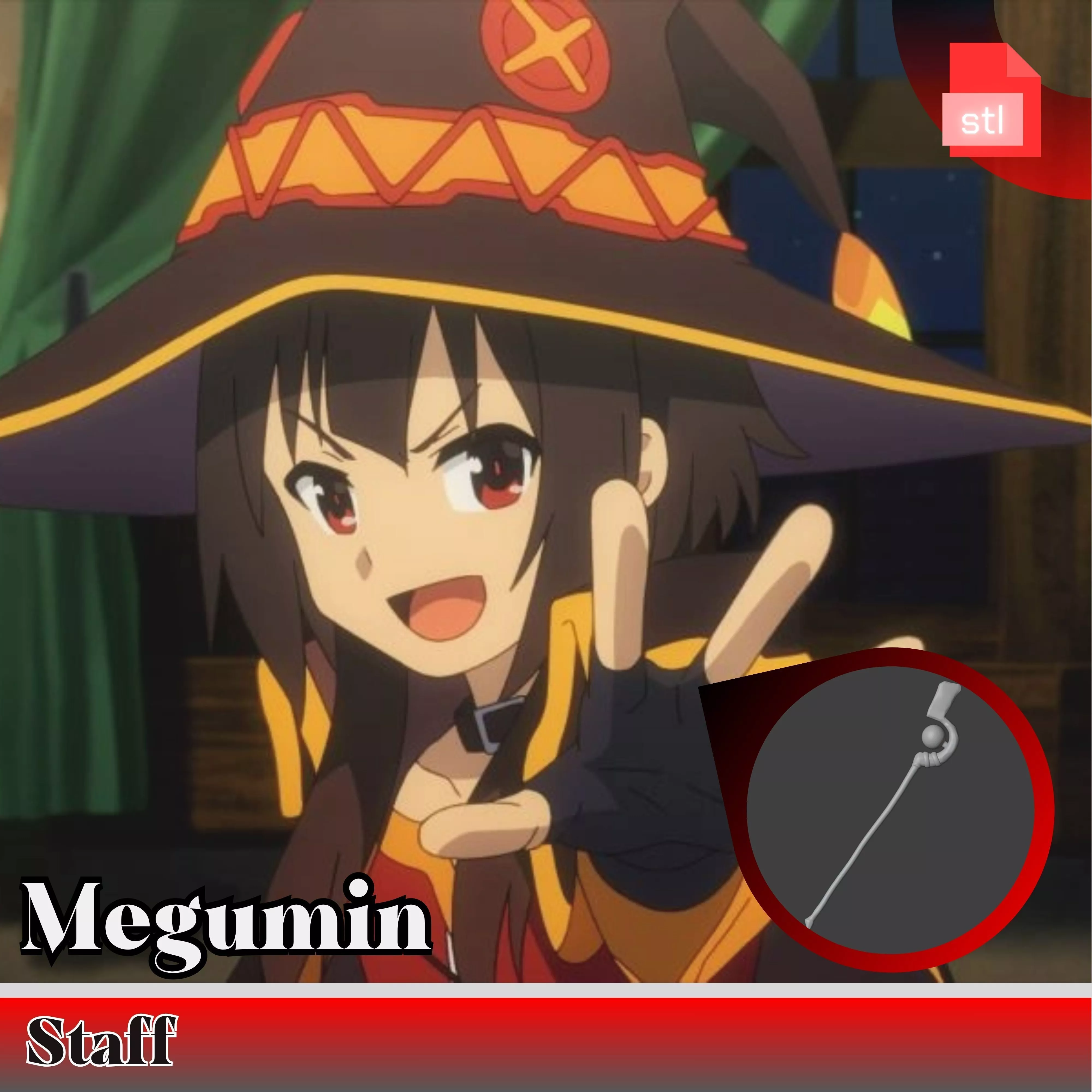 Megumin Staff 3D print model