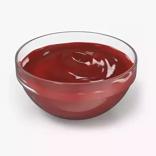 Ketchup Sauce Dipping Cup 3D model