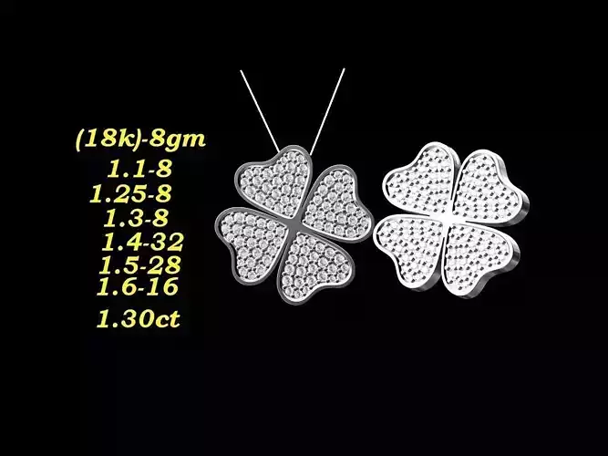 PROJ-3-3 four leaf clover pendant