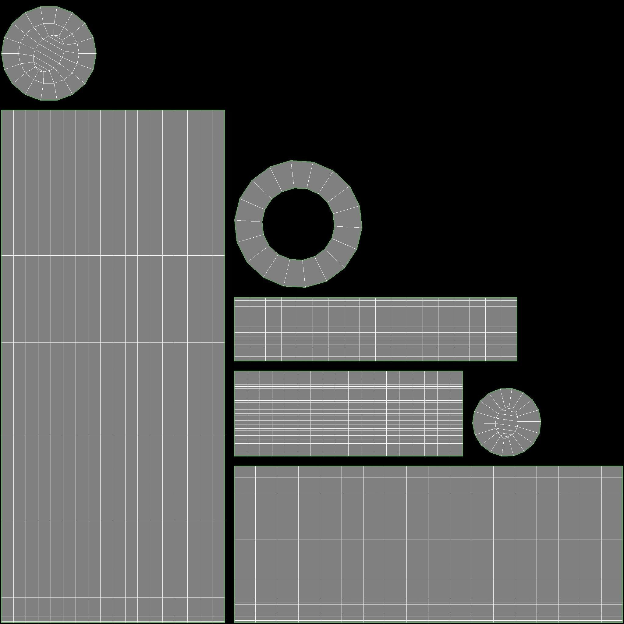 M24 Stielhandgranate Stick Grenade - RC low-poly  Low-poly 3D model_13