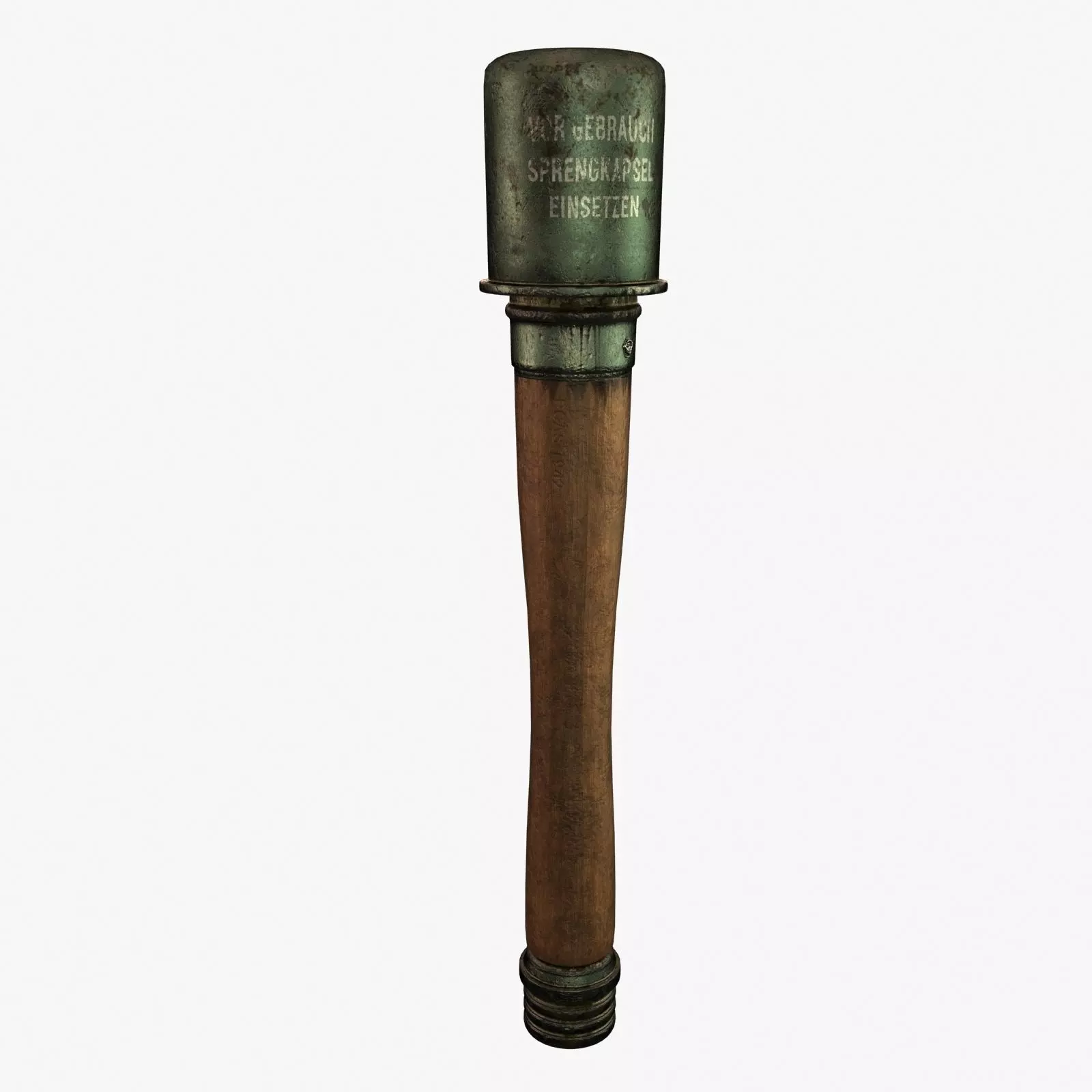 M24 Stielhandgranate Stick Grenade - RC low-poly  Low-poly 3D model_0