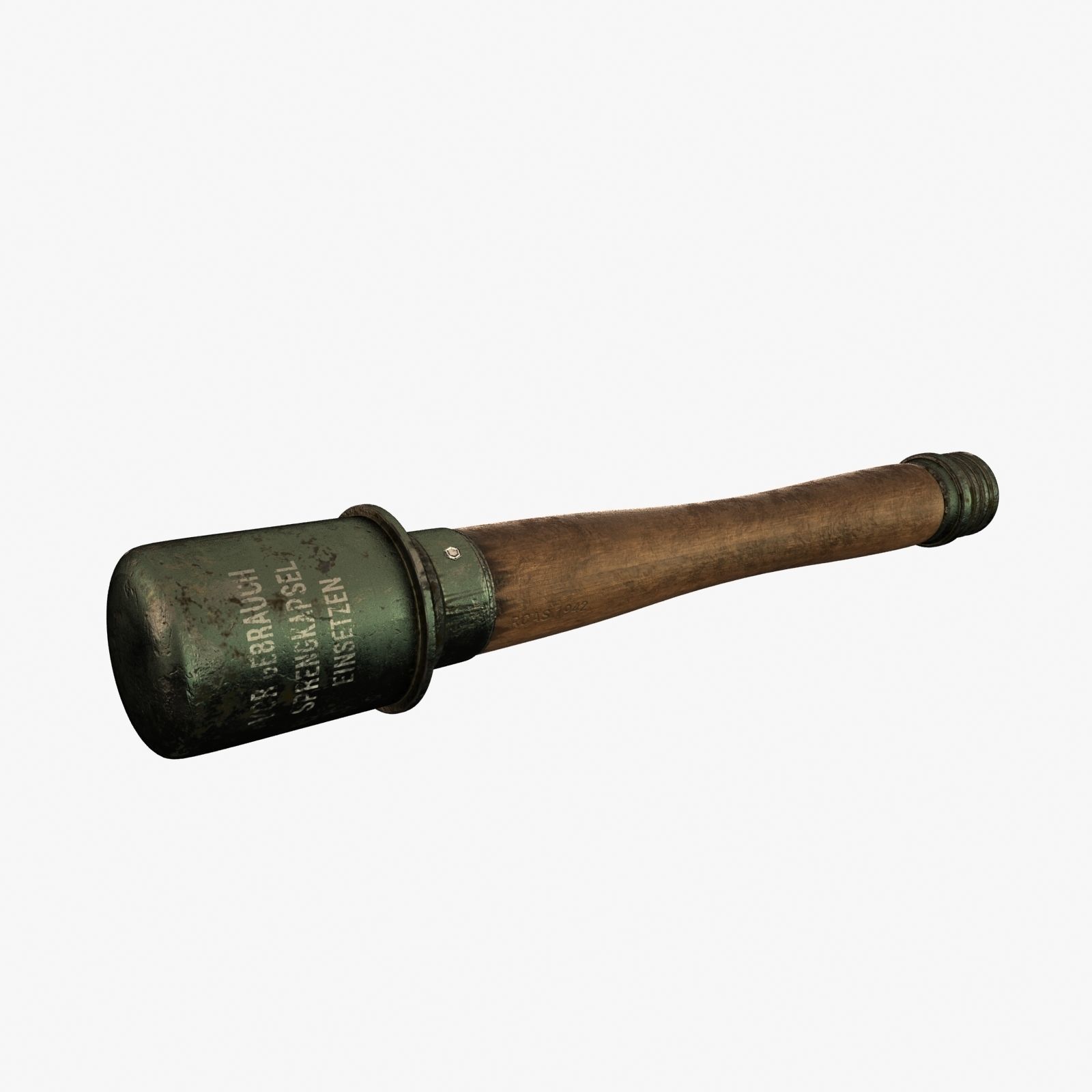 M24 Stielhandgranate Stick Grenade - RC low-poly  Low-poly 3D model_6