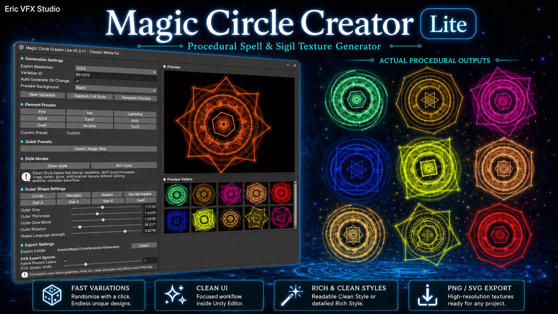 Unity Magic Circle Creator Lite 3D model