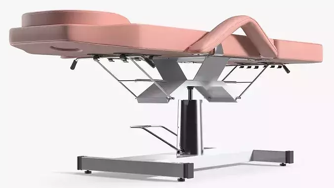Electric Beauty Treatment Bed Pink 3D model 4