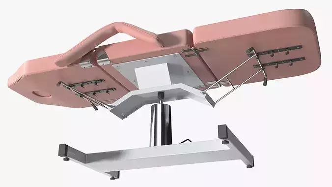 Electric Beauty Treatment Bed Pink 3D model 5