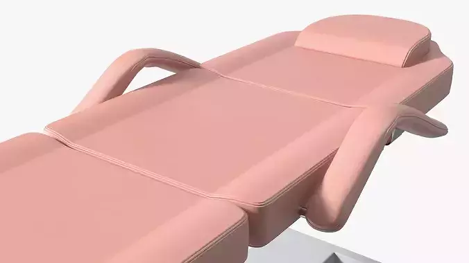 Electric Beauty Treatment Bed Pink 3D model 6