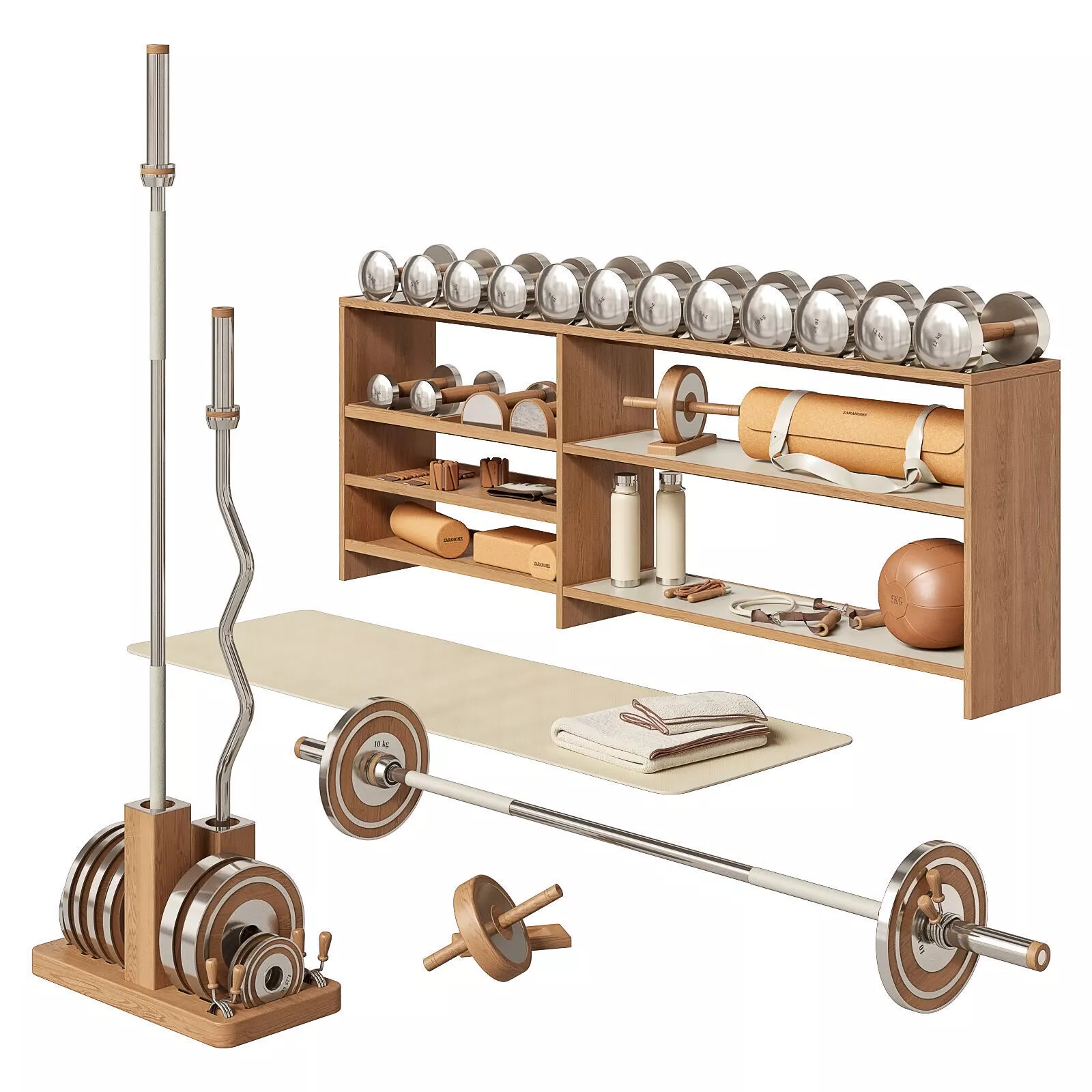 Zara Home Gym Yoga Collection Low-poly 3D model