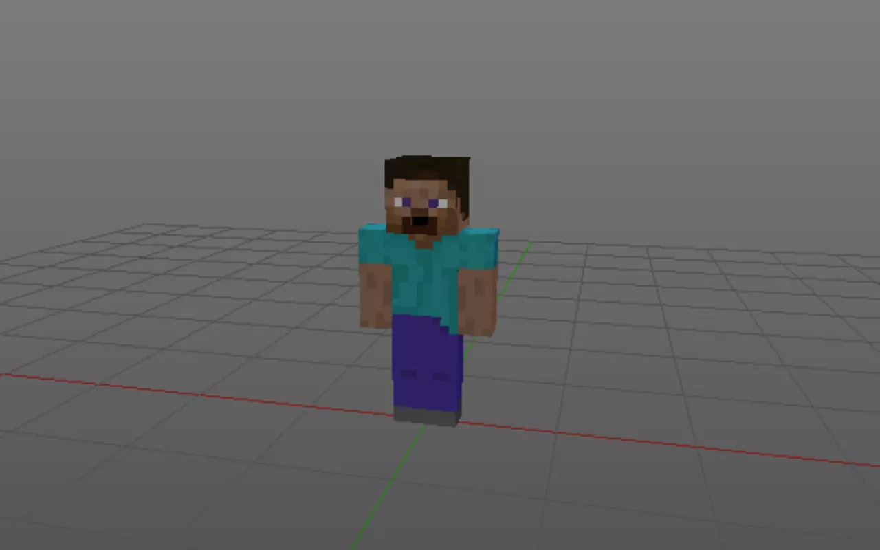 Minecraft lowpoly character rig for blender Low-poly 3D model