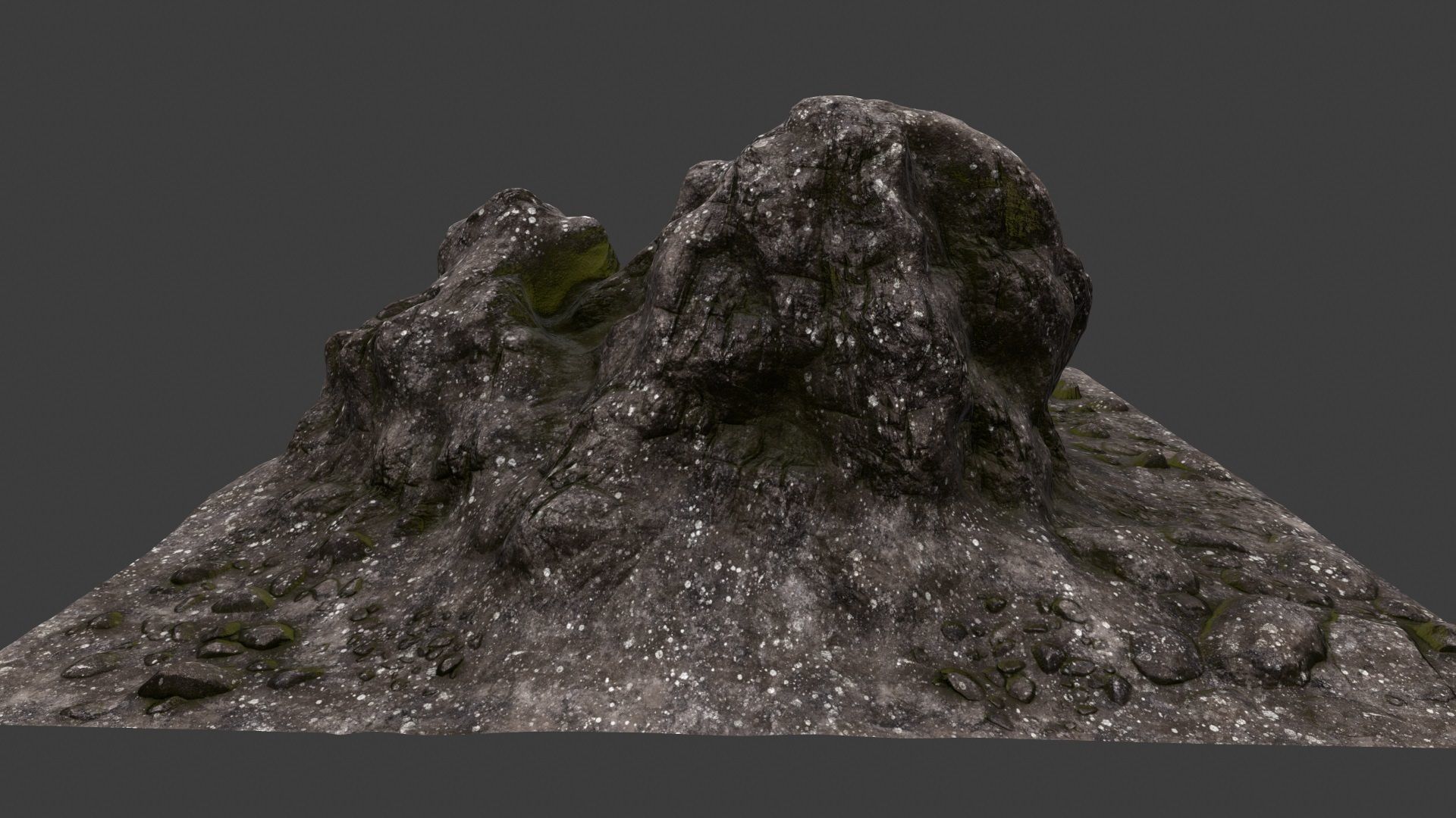 Rock mountain with rocks 3D model_6