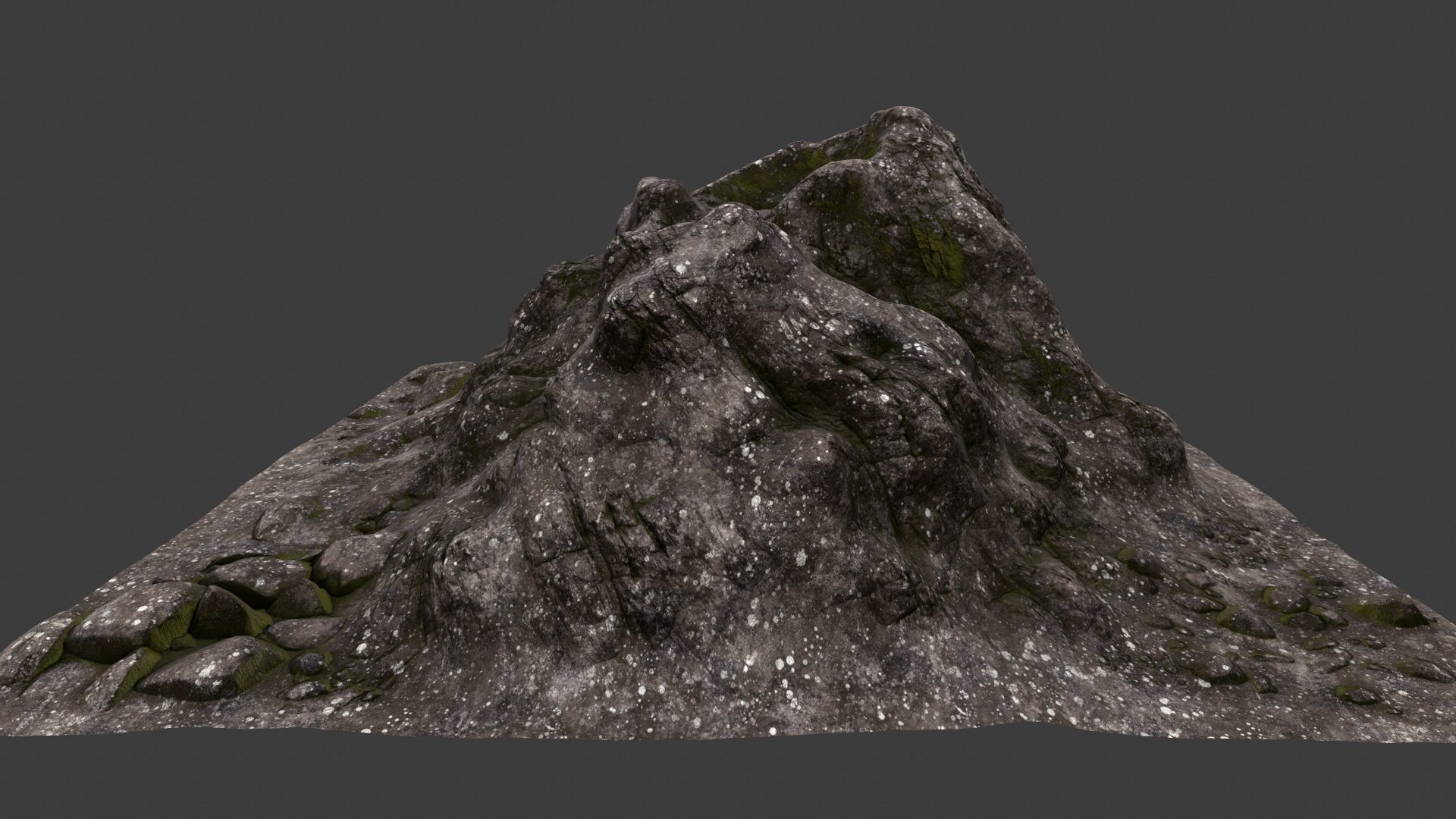 Rock mountain with rocks 3D model_8