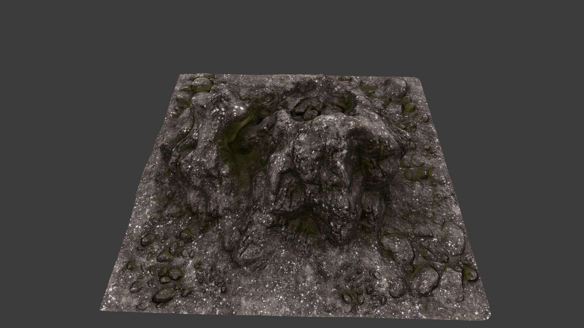 Rock mountain with rocks 3D model_13