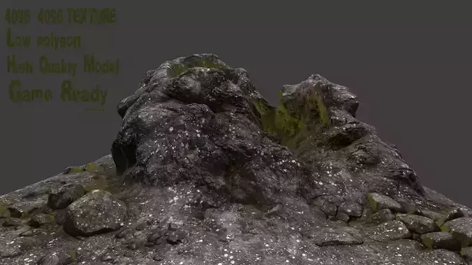 Rock mountain with rocks