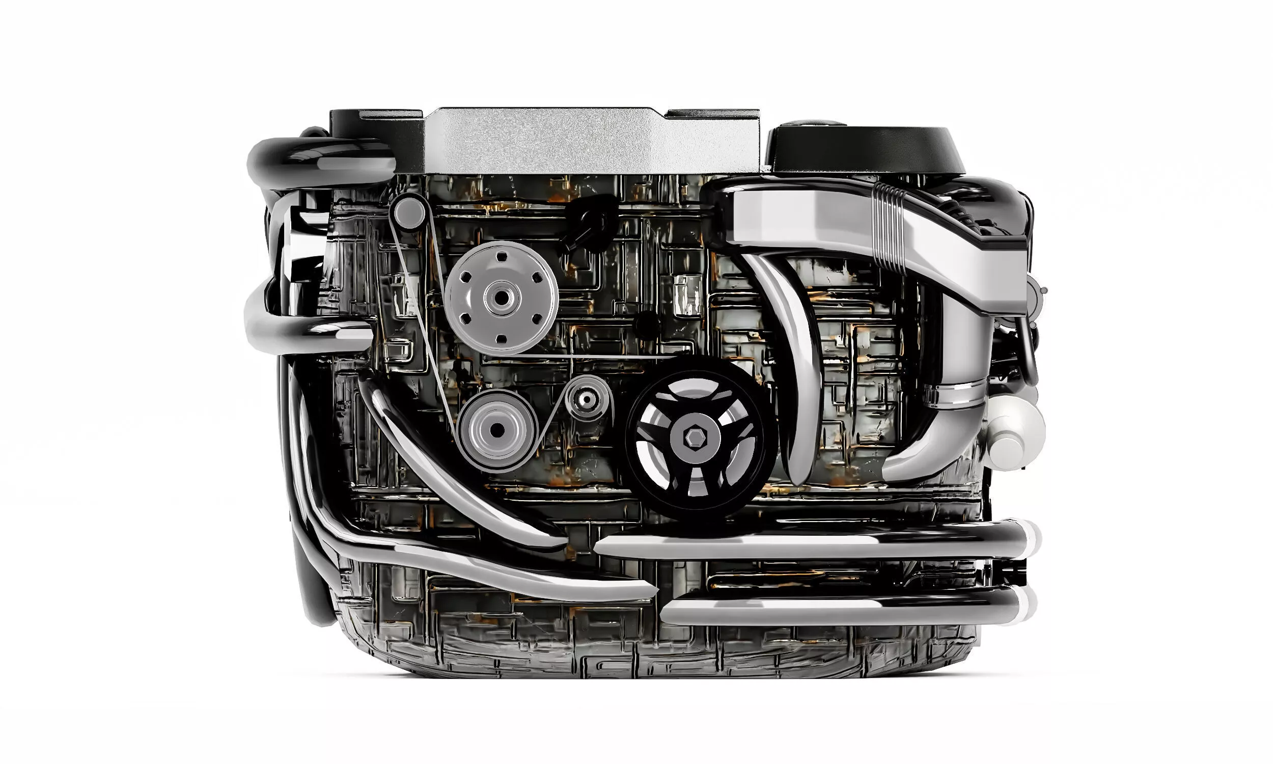 Performance Twin Turbo Engine Model 3D model