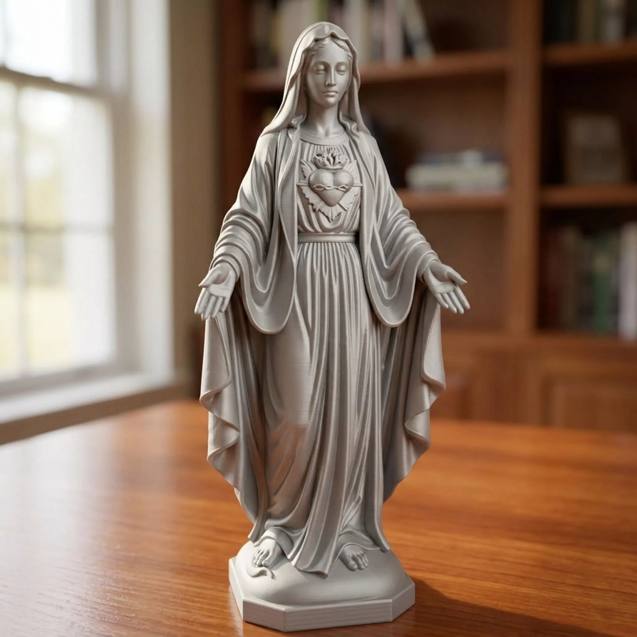 Immaculate Heart Mary Statue 3D print model