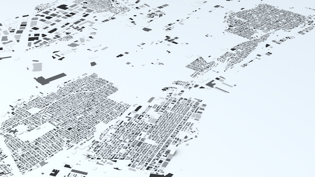 Jersey City Streets and Buildings 3D model_4