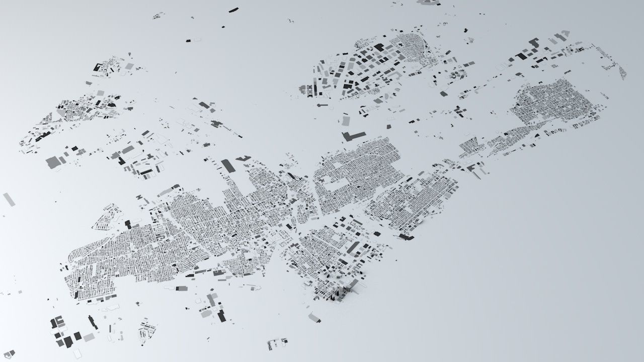 Jersey City Streets and Buildings 3D model_1