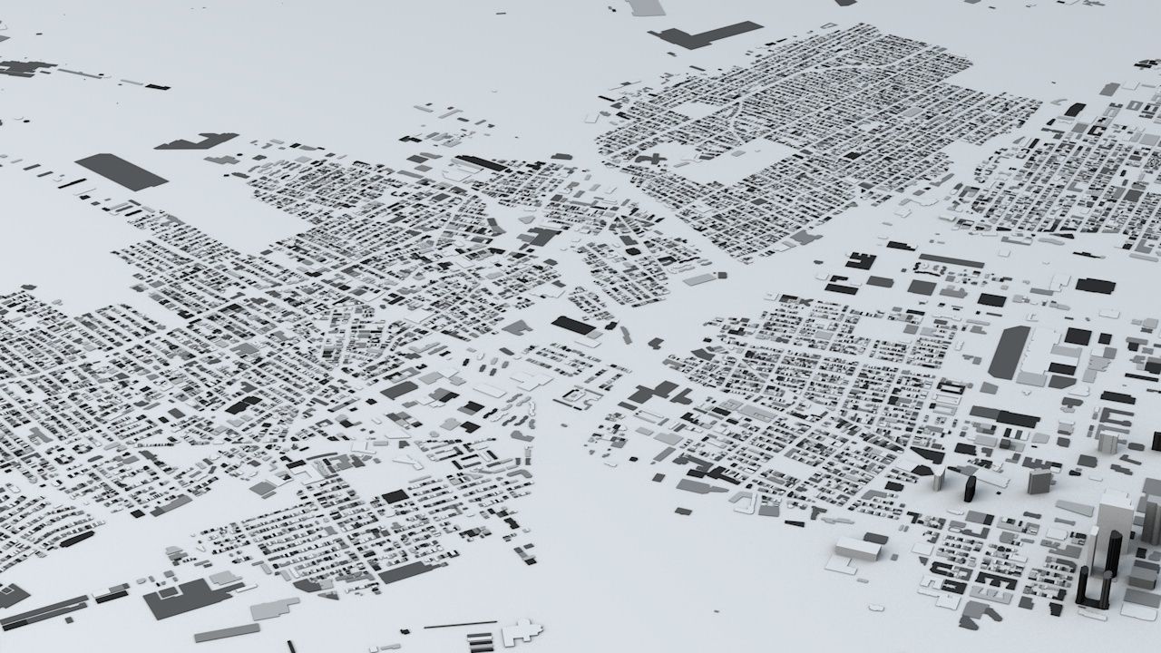 Jersey City Streets and Buildings 3D model_3