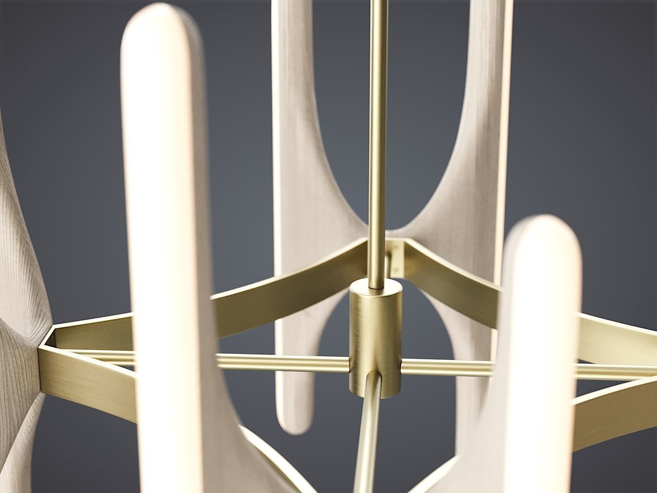 Bleached Ash and Onyx Chandelier 3D model_6