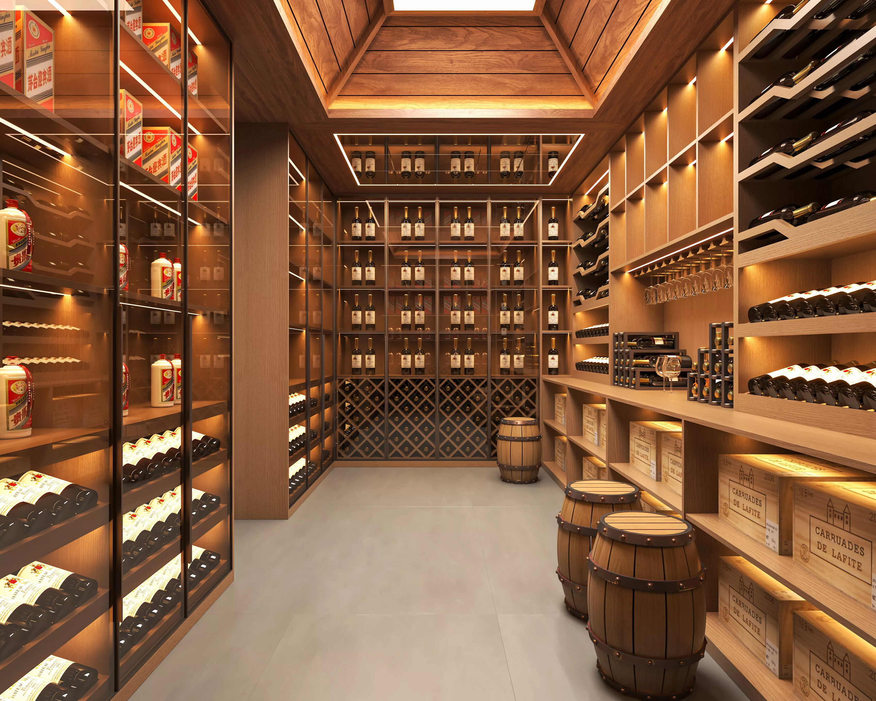 wine cellar Low-poly 3D model