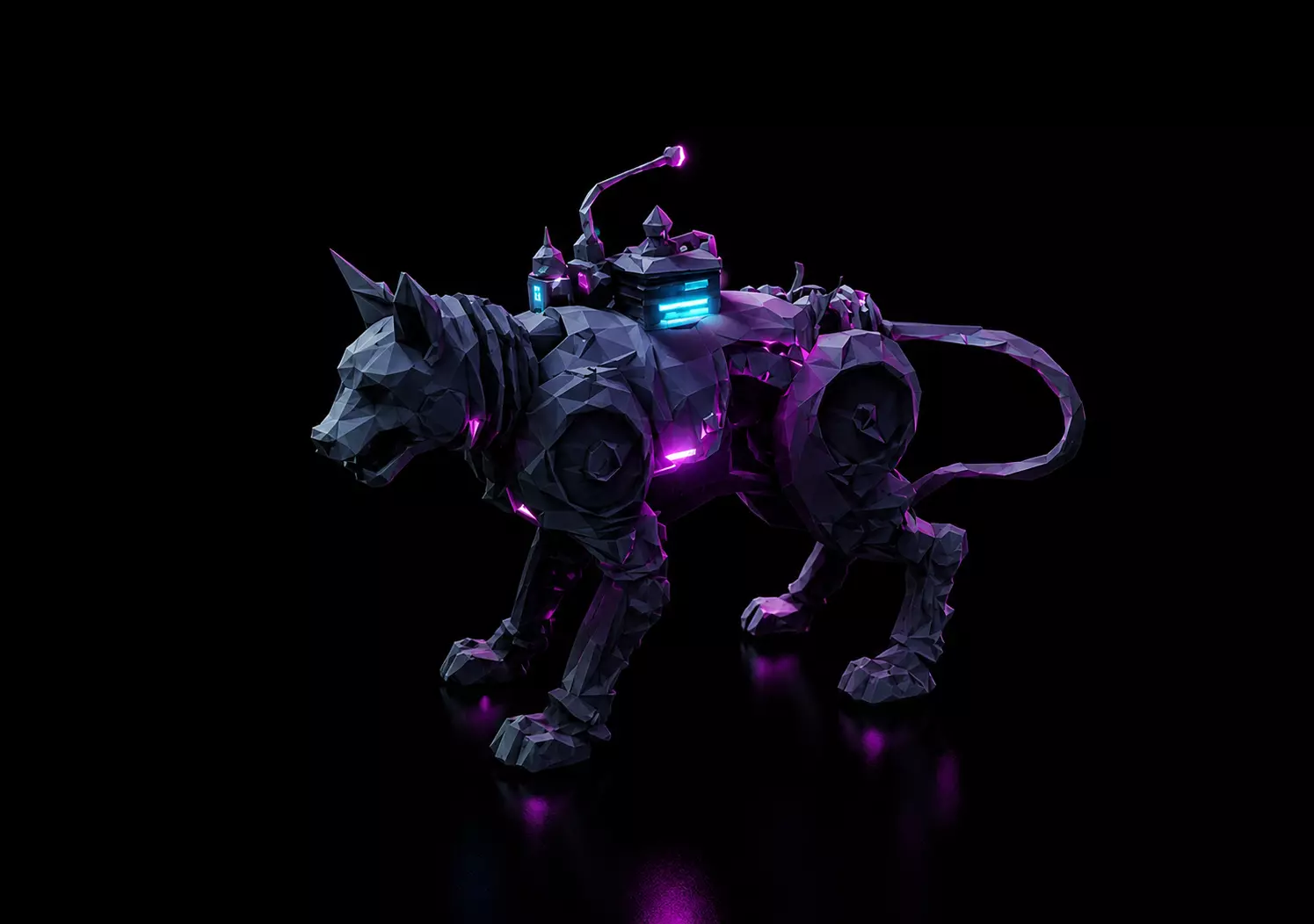 Cyberpunk Tiger Mech 3D print model