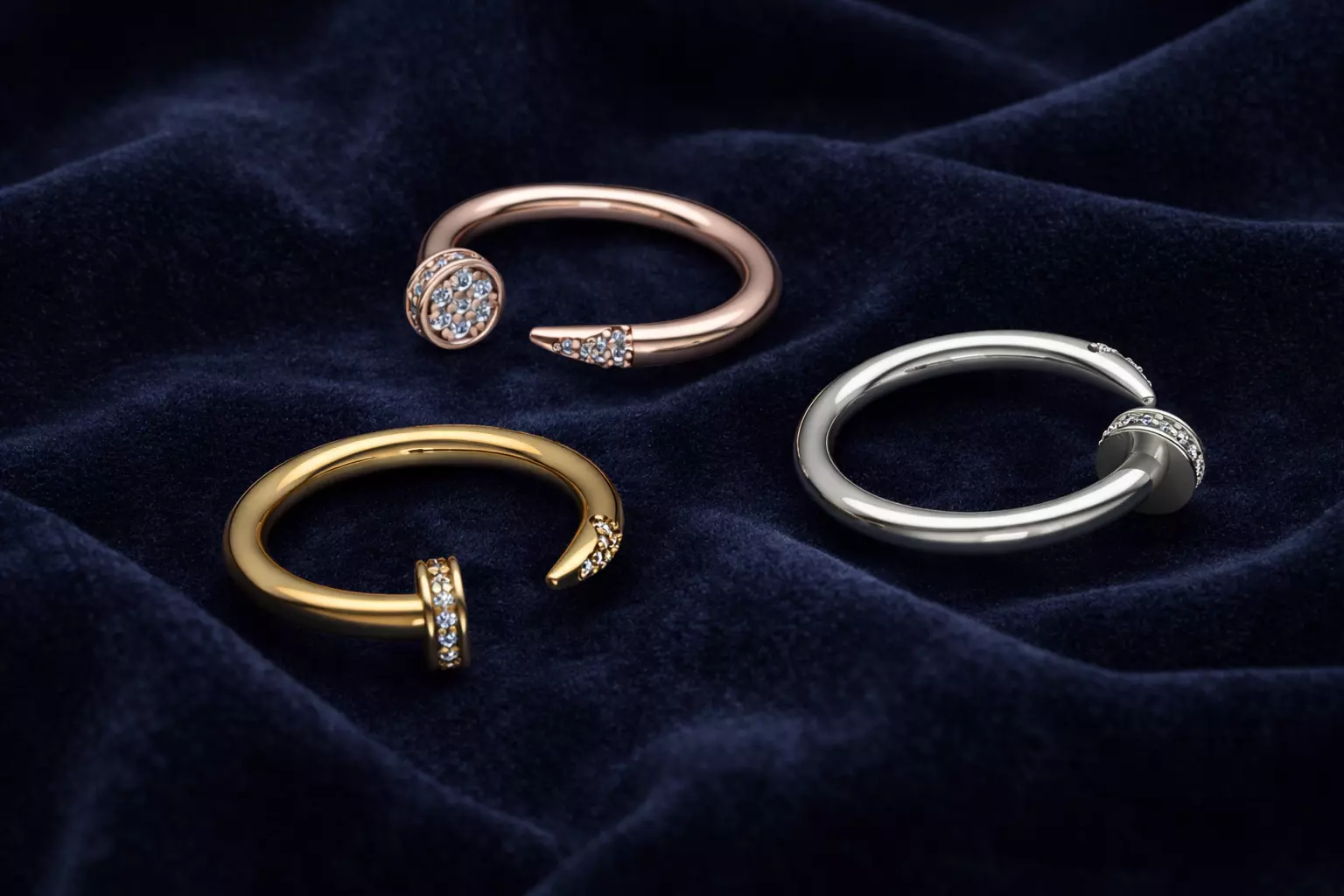 Nail Ring Luxury Jewerly 3D print model