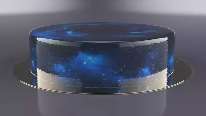 Space-Inspired Dessert 3D model 3