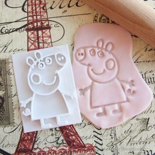 Stamp Pig Peppa cookie cutter for professional Free 3D print model