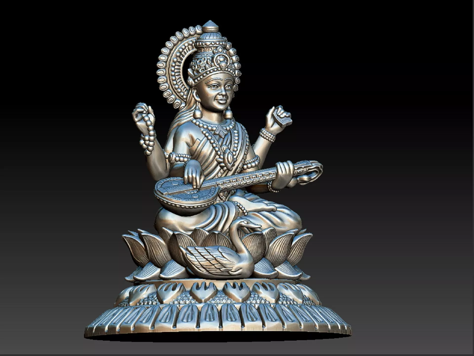 Saraswati 3D Model 3D print model