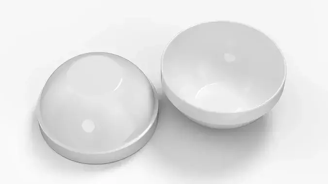 Porcelain Sauce Dipping Cup 3D model 3