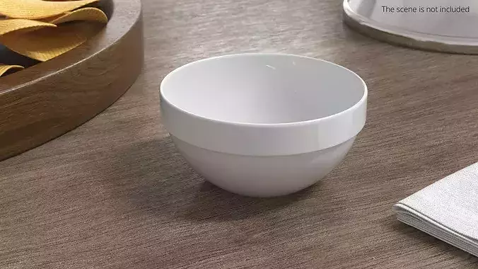 Porcelain Sauce Dipping Cup 3D model 2