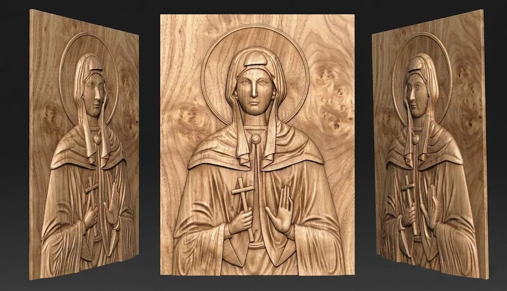 Holy Christina Relief 3D Model 3D print model