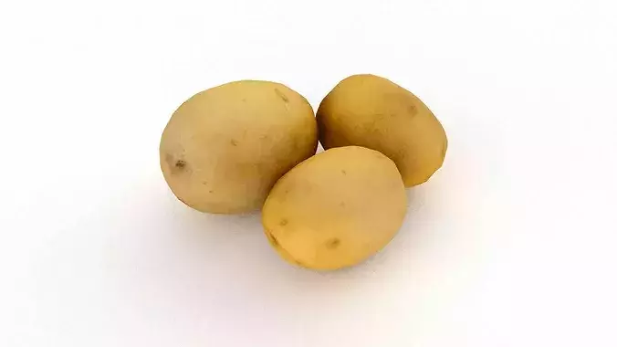Potatoes Low-poly 3D model 2