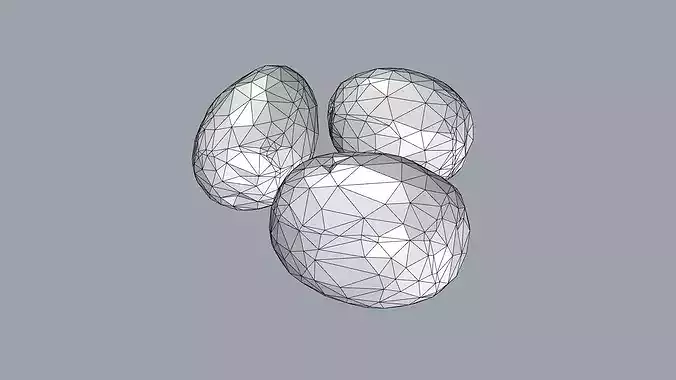 Potatoes Low-poly 3D model 7