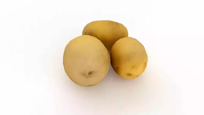 Potatoes Low-poly 3D model 3