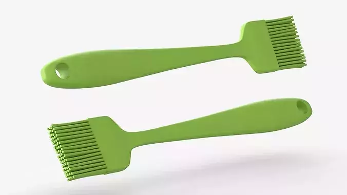 Silicone Basting Brush Kitchen Tool Green 3D model