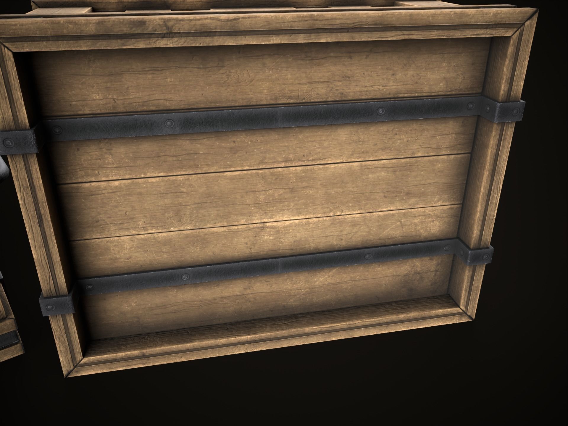 Game Ready Wooden Crate Low-poly 3D model_15