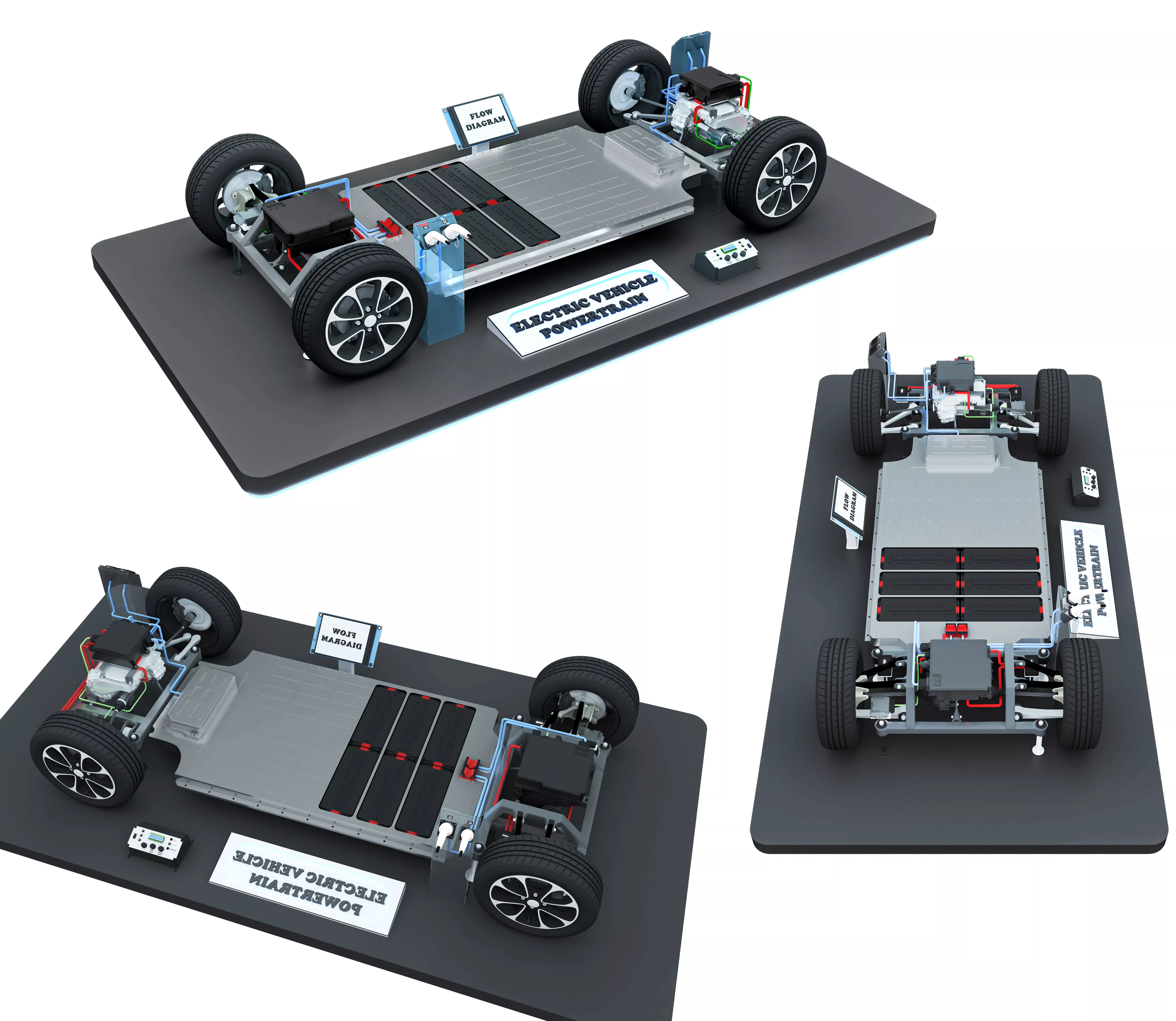 Electric vehicle chassis 3D model