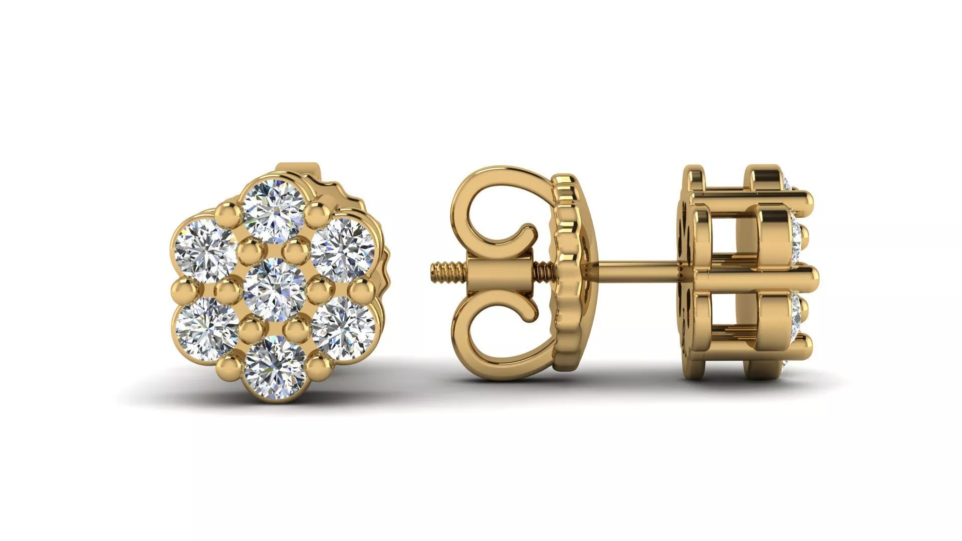 Flower Earrings 3D print model